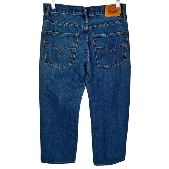 Levi’s 550 Relaxed Fit Medium Wash Straight Leg Crop Mom Jeans Women's 16 Reg - Picture 2 of 12